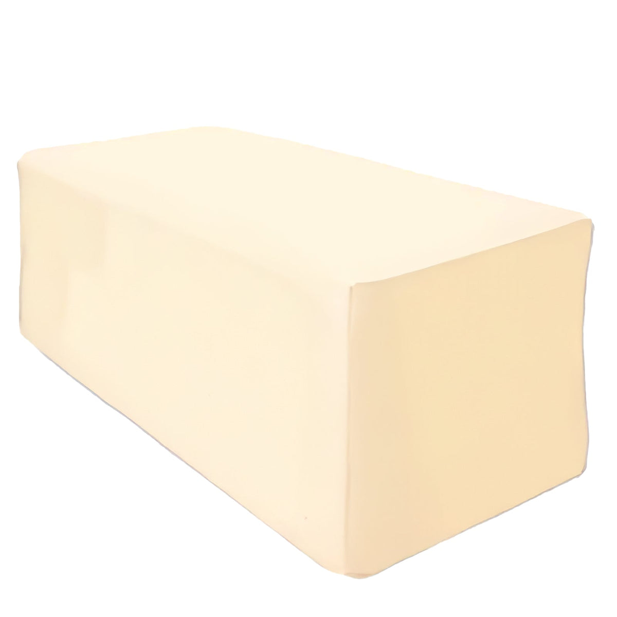 Fitted Polyester 72"x30" Rectangle Tablecloth Beige - Durable Table Cover