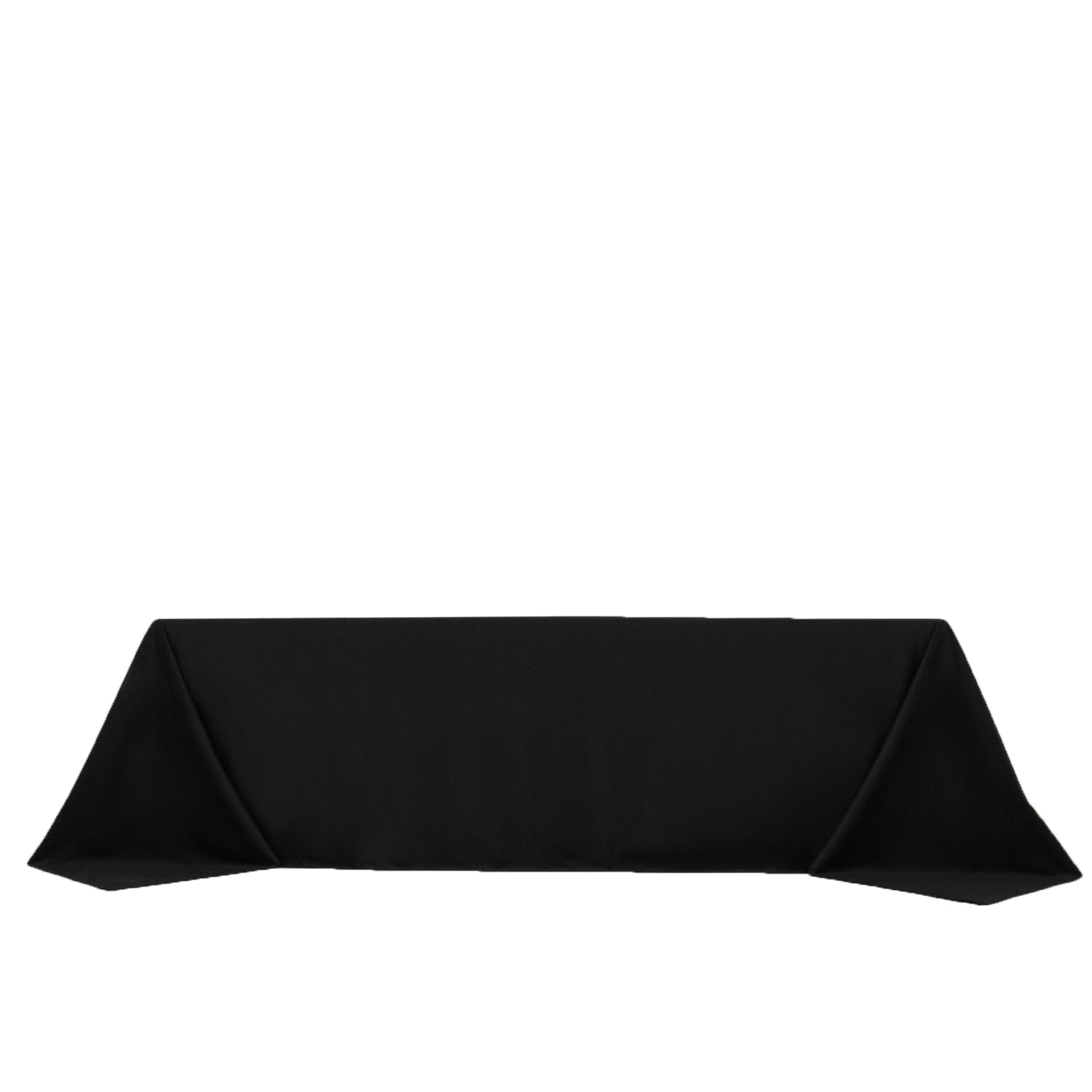 Fire Retardant Scuba Tablecloth – 90"x156" Rectangle Black, Wrinkle Free, Stain Resistant, Seamless Polyester Cover