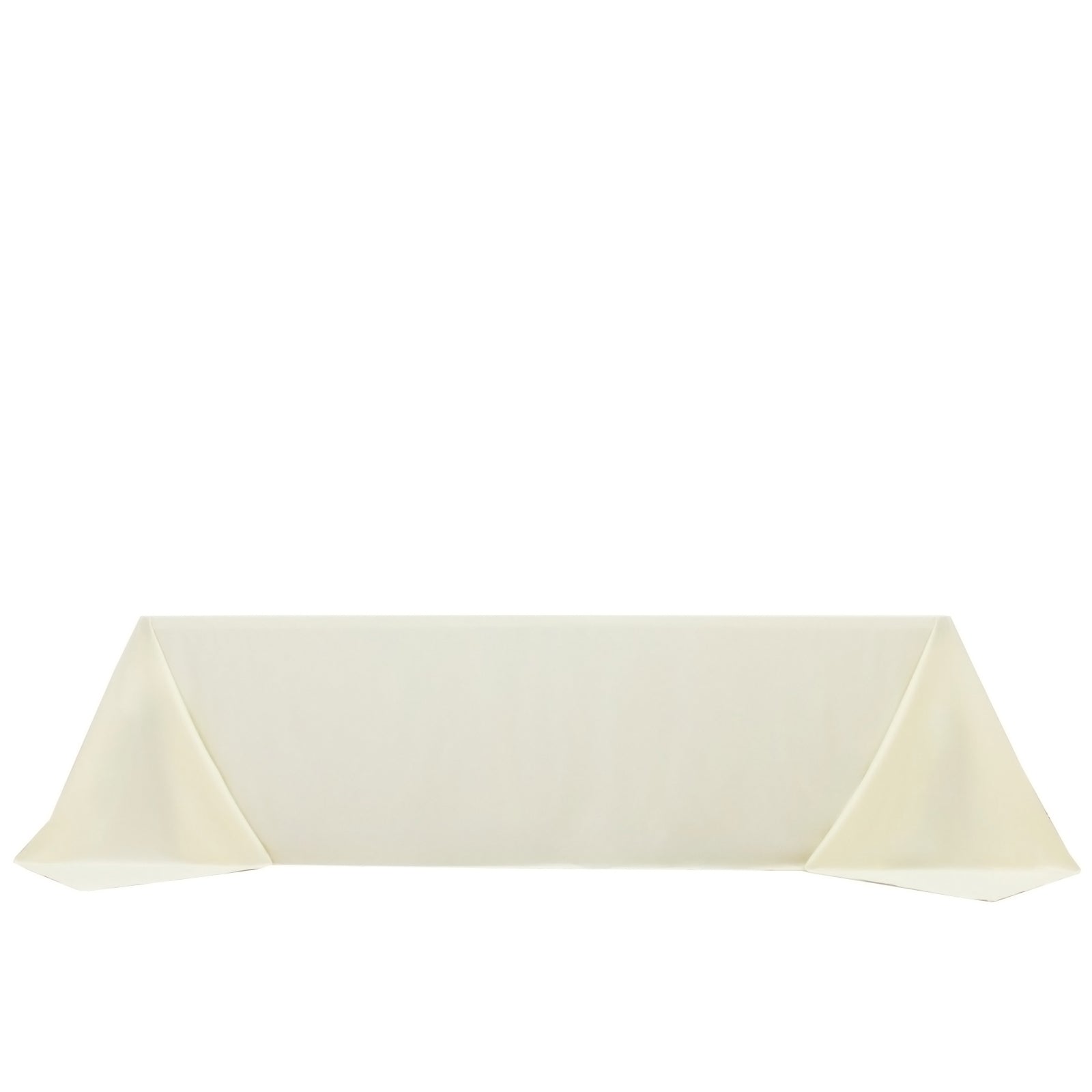 Fire Retardant Scuba Tablecloth – 90"x156" Rectangle Ivory, Wrinkle Free, Stain Resistant, Seamless Polyester Cover
