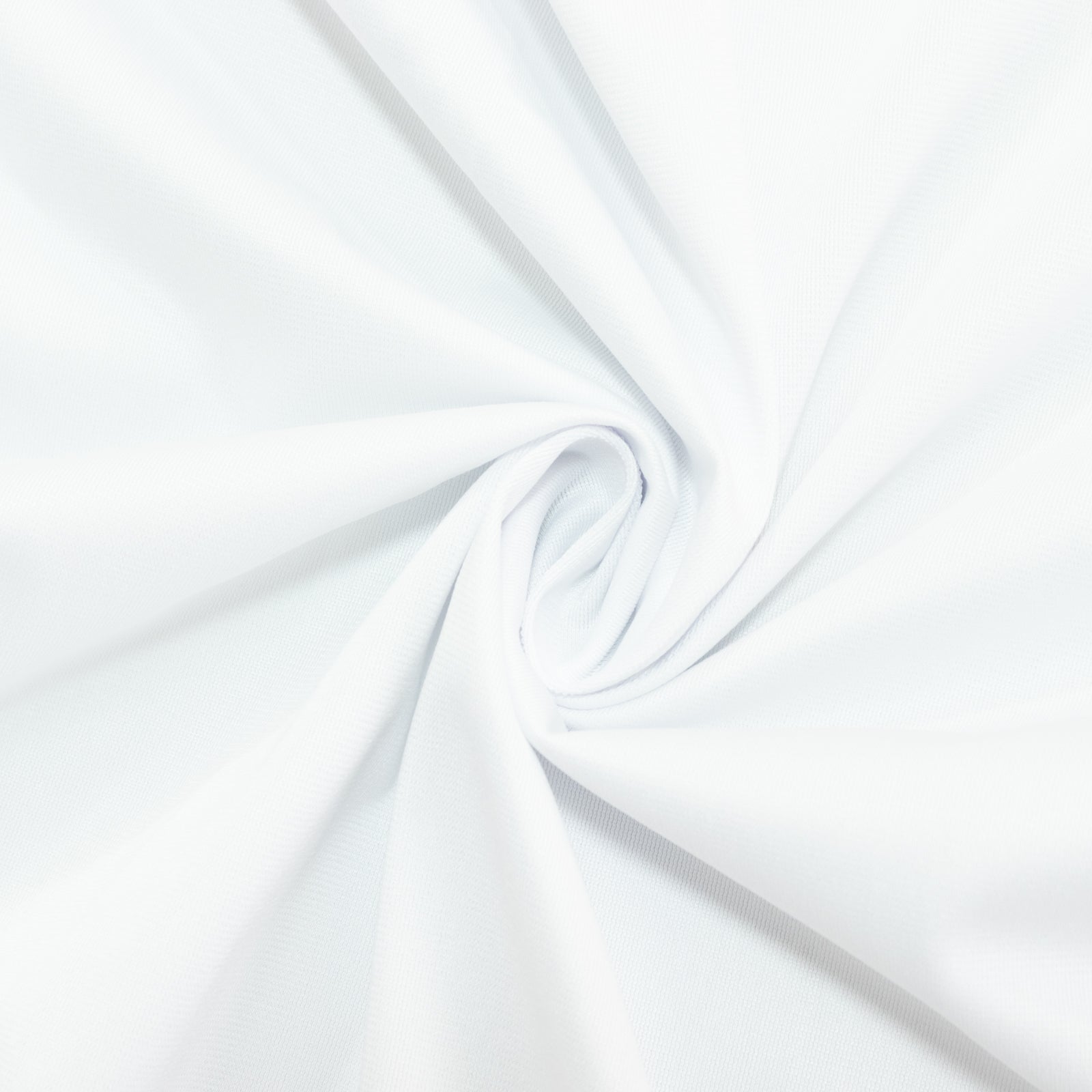 Fire Retardant Scuba Tablecloth – 90"x156" Rectangle White, Wrinkle Free, Stain Resistant, Seamless Polyester Cover