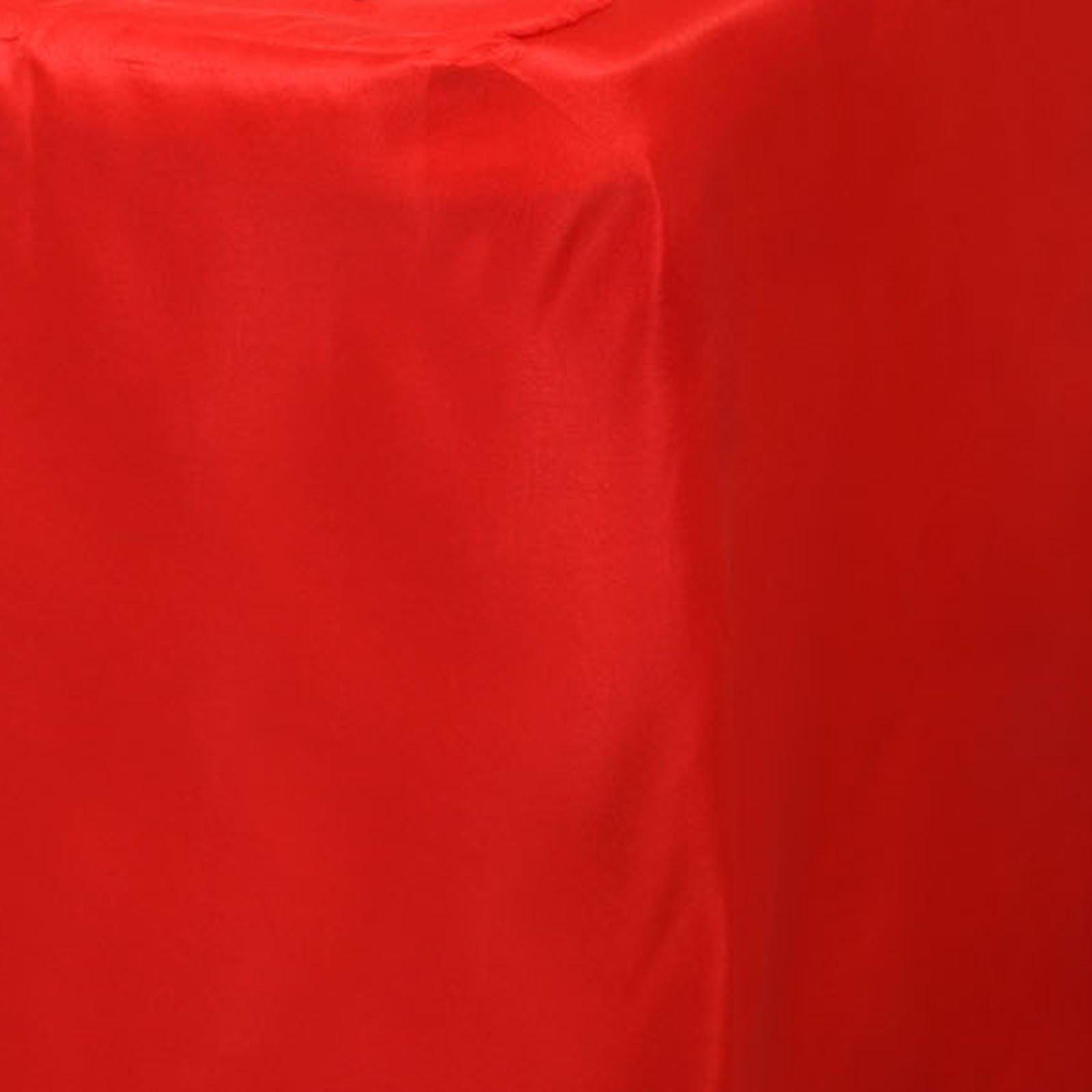Fitted Polyester 72"x30" Rectangle Tablecloth Red - Durable and Easy to Maintain Table Cover