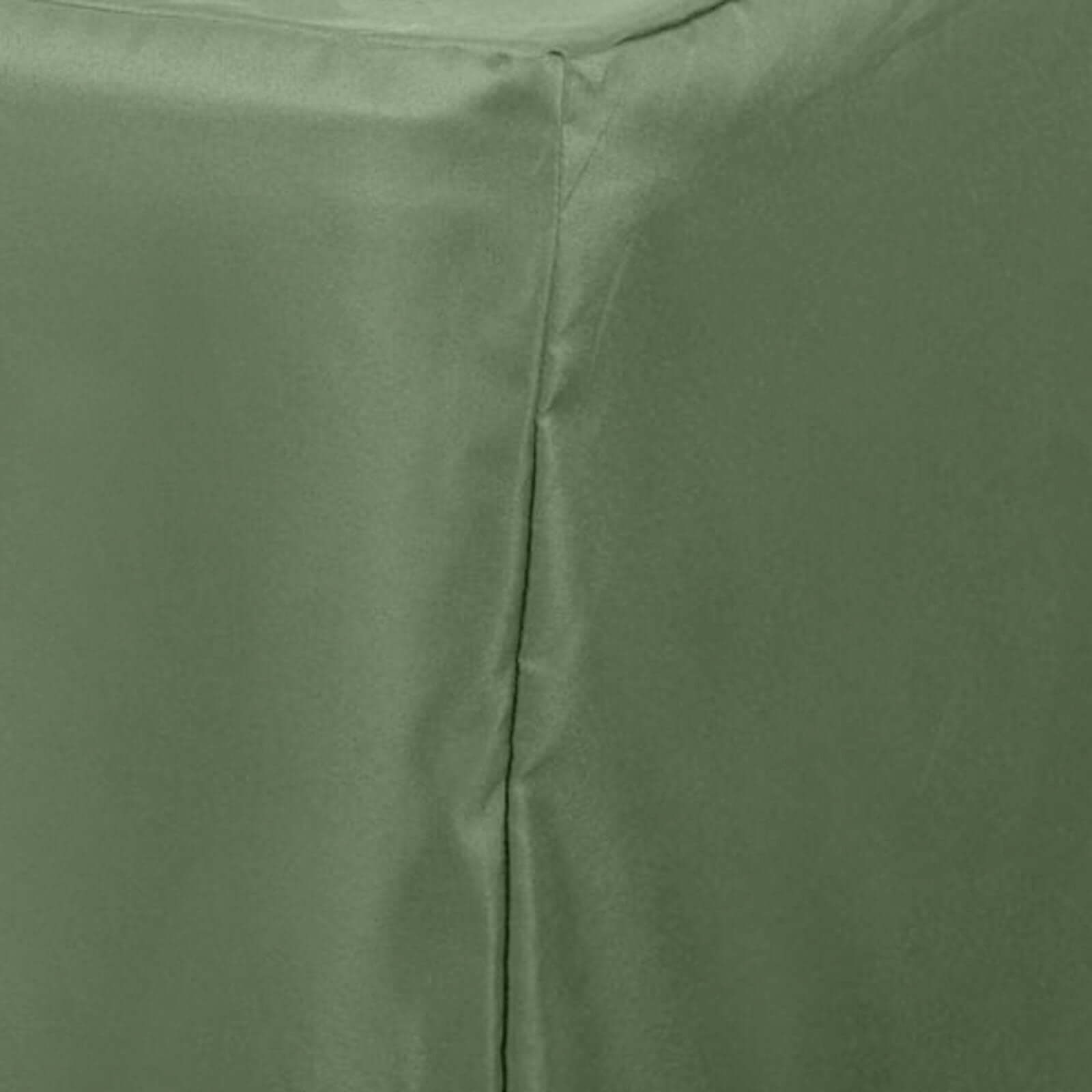 Fitted Polyester 72"x30" Rectangle Tablecloth Olive Green - Durable and Easy to Maintain Table Cover