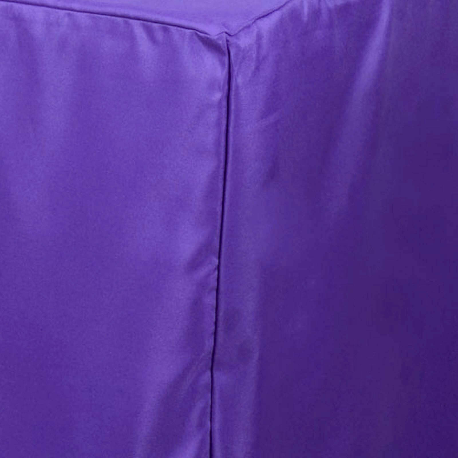 Fitted Polyester 72"x30" Rectangle Tablecloth Purple - Durable and Easy to Maintain Table Cover