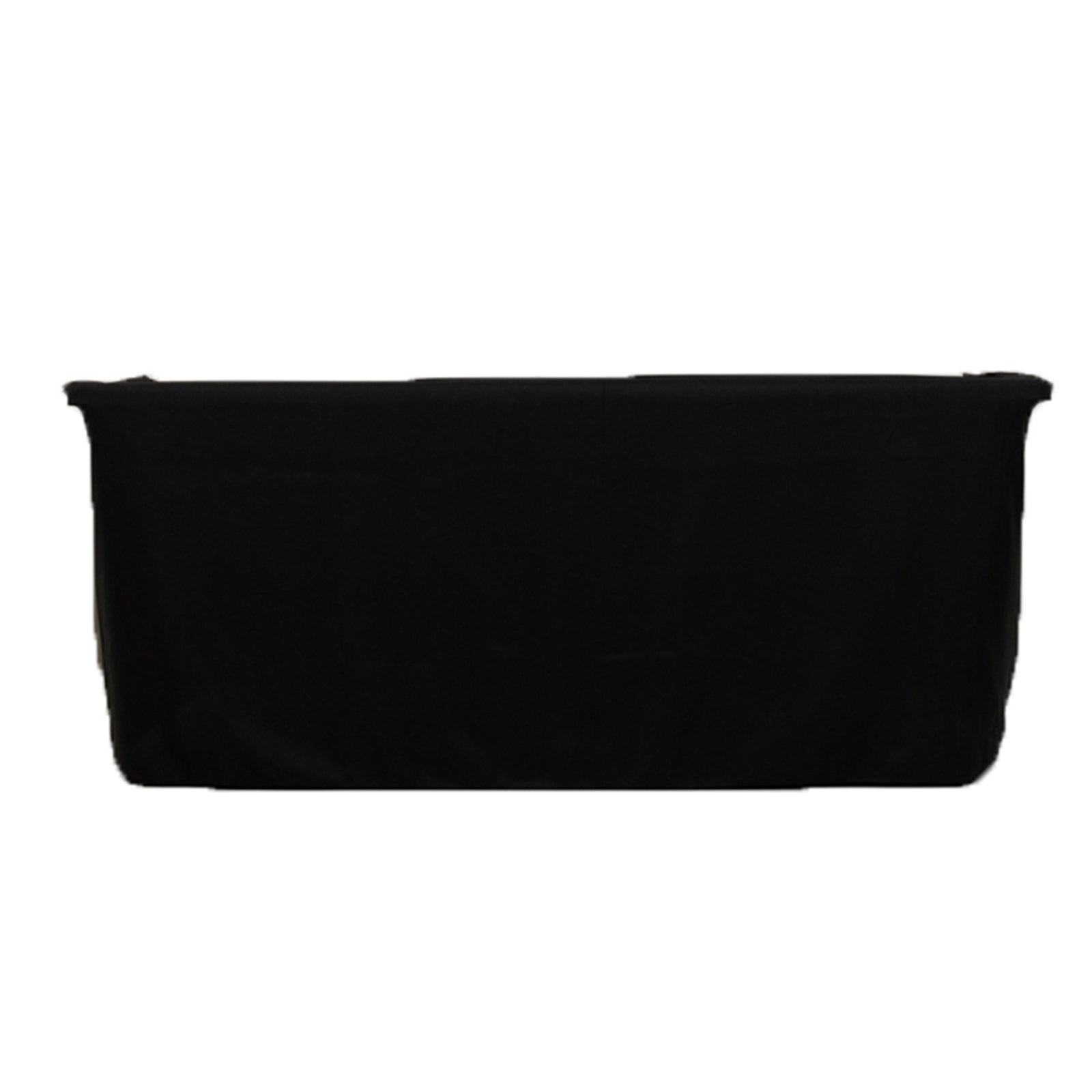 Fitted Polyester 72"x24"x30" Rectangle Tablecloth Black - Perfect Fit for Special Size Tables